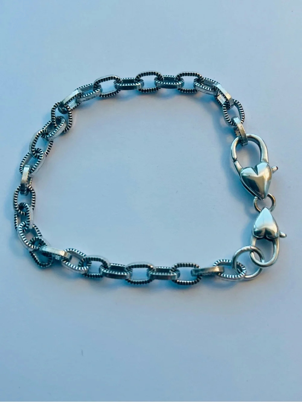 Brighton Silver-Tone Two Hearts Retired Charm Bracelet